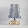 Canosa ECO-Friendly chinese seashell table lamp with ceramics pedestal